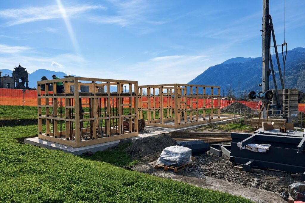Cantiere padiglione a Clusone